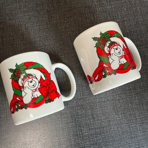 2 holiday bear mugs for coffee or hot chocolate